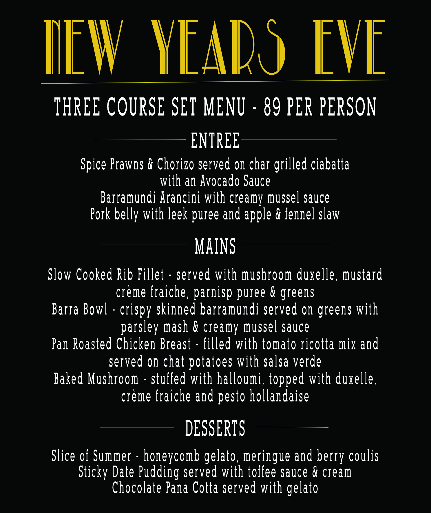 Bookings from 6 to 7 pm via ph. 5474 1394. Fireworks at the river 9 pm