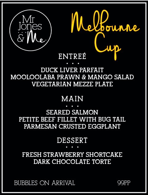 Mrjonesandme Melbournecupmenu