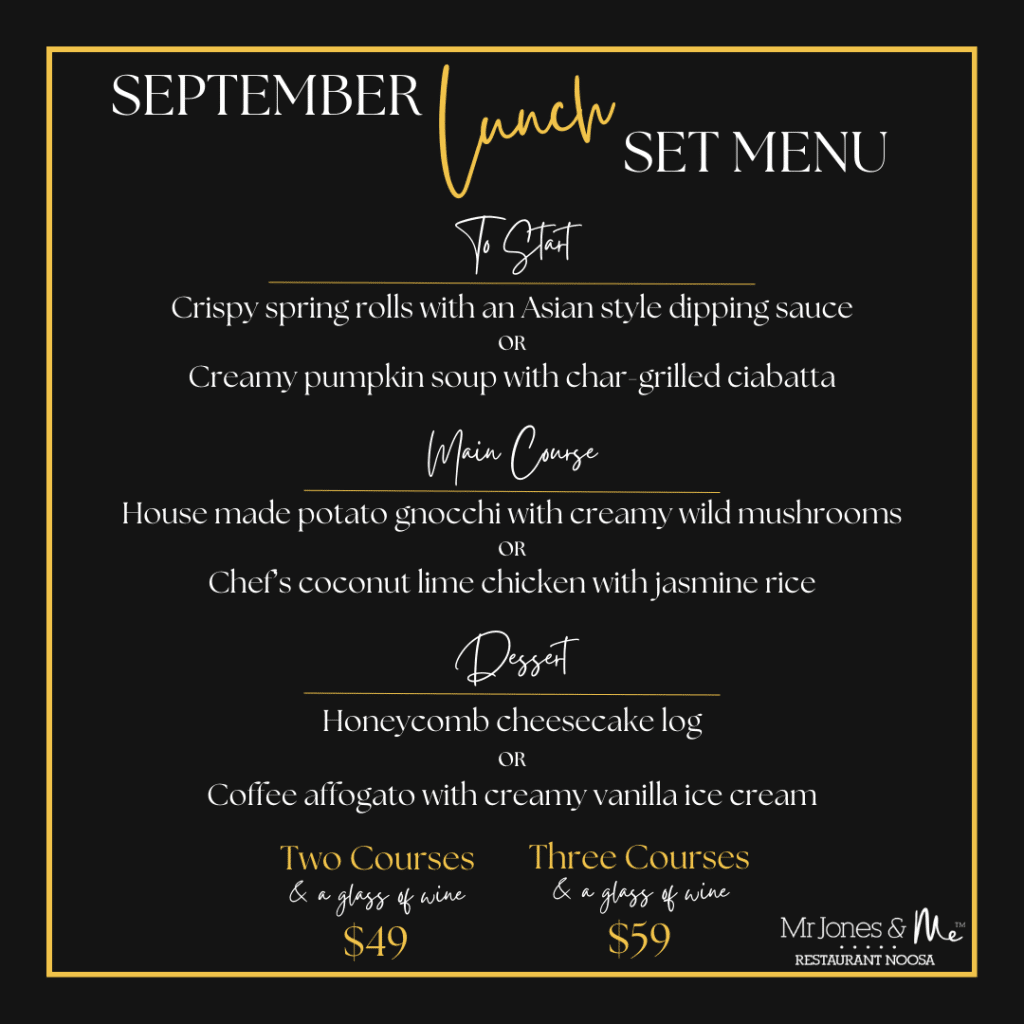 September Lunch Menu